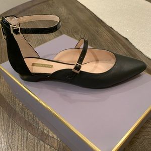 Louise et Cie Leather Flats. Black